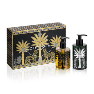 Ambra Nera Body Cream & Liquid Soap Gift Set by Ortigia